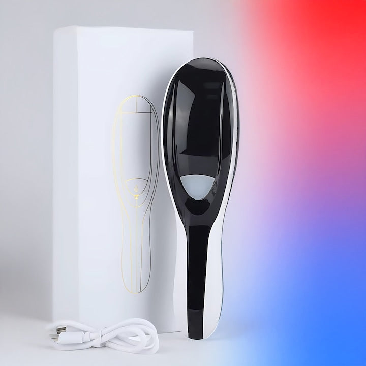 Perie Electrica 4-in-1 pentru stimularea cresterii părului – Regenerare, Masaj & Terapie LED Infrarosu