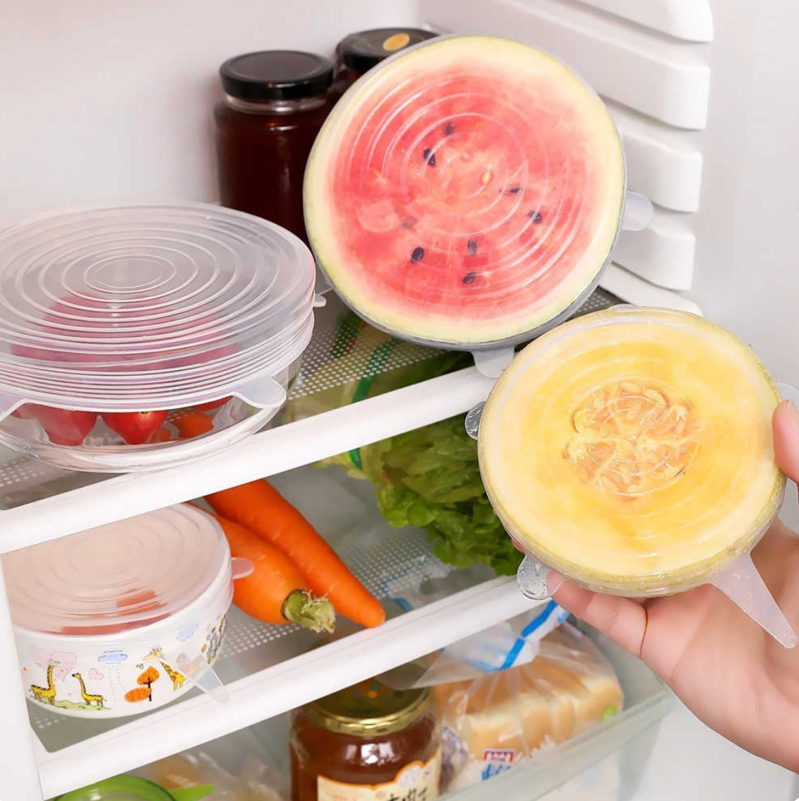 Capace din Silicon pentru Oale, Boluri și Borcane (6+6 GRATIS)