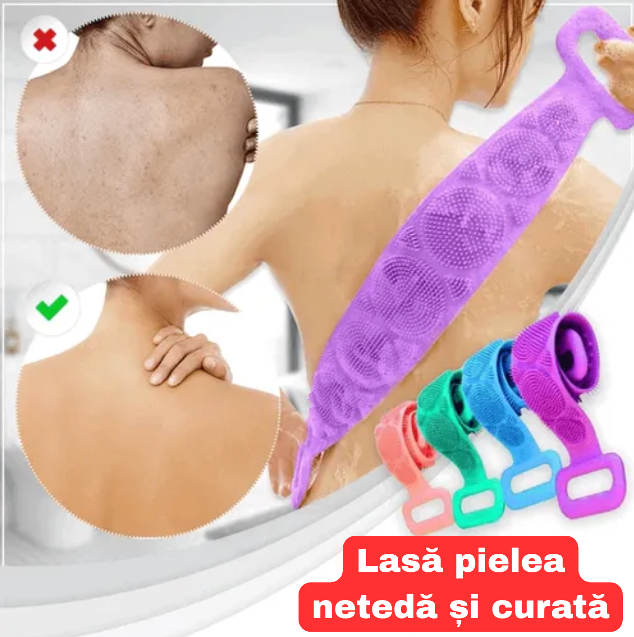 Perie bandă din silicon (1+1 GRATIS)