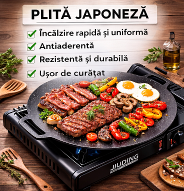 Plita Japoneaza ANTIADERENTA (1+1 GRATIS) Diametru MARE 32cm