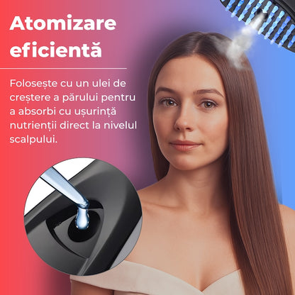 Perie Electrica 4-in-1 pentru stimularea cresterii părului  – Regenerare, Masaj & Terapie LED Infrarosu